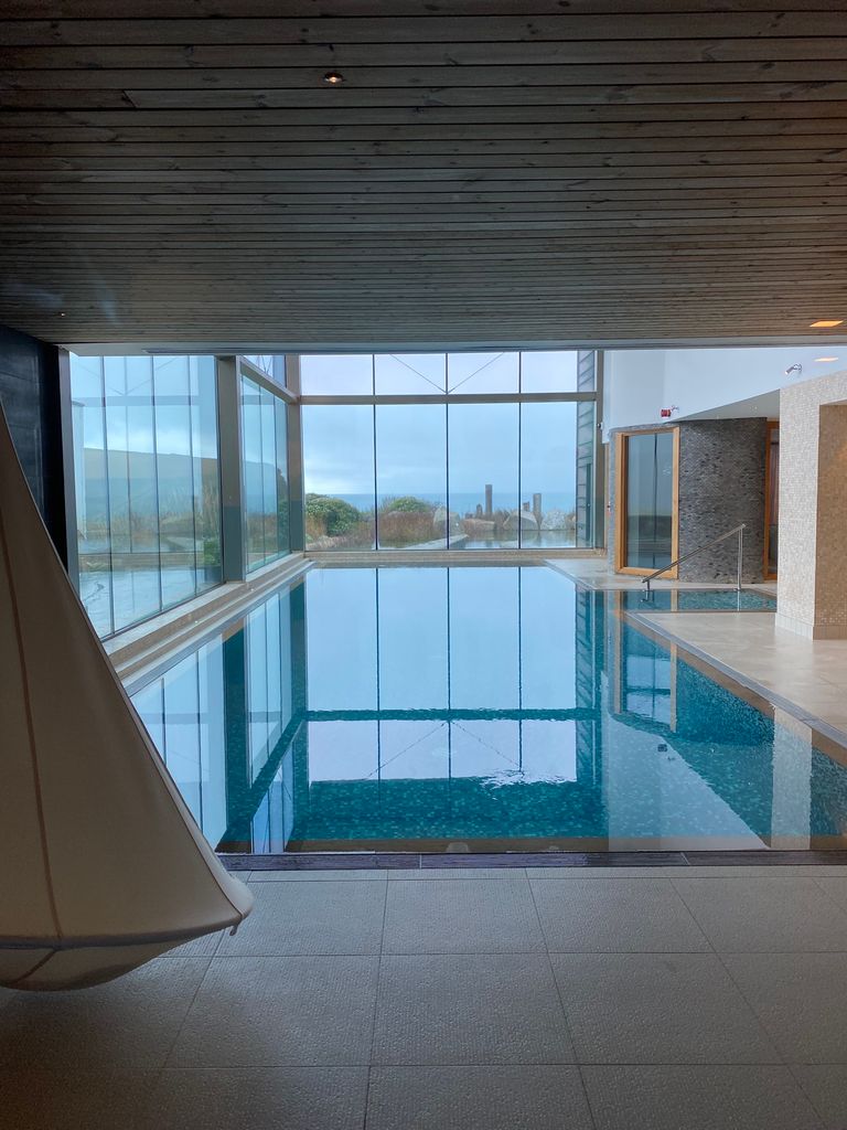 The pool at The Scarlet overlooks the sea