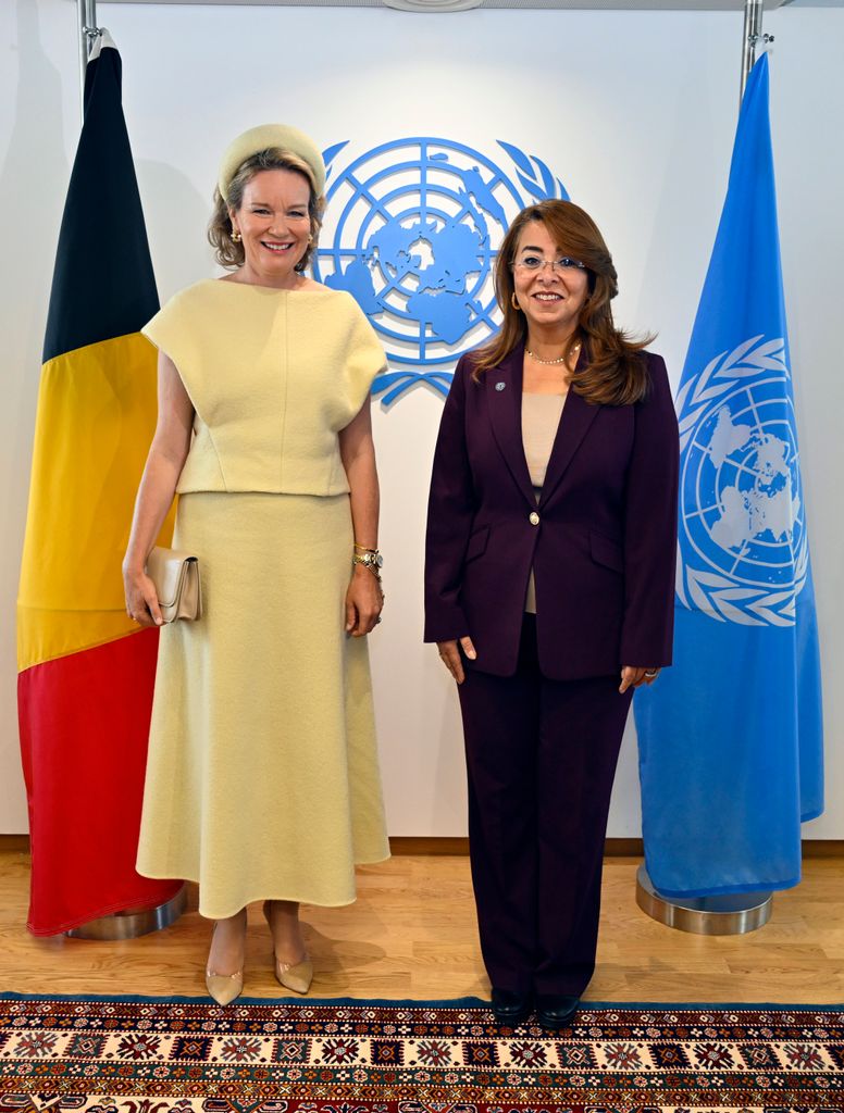 Queen Mathilde and Executive Director UNODC Gada Whaly 