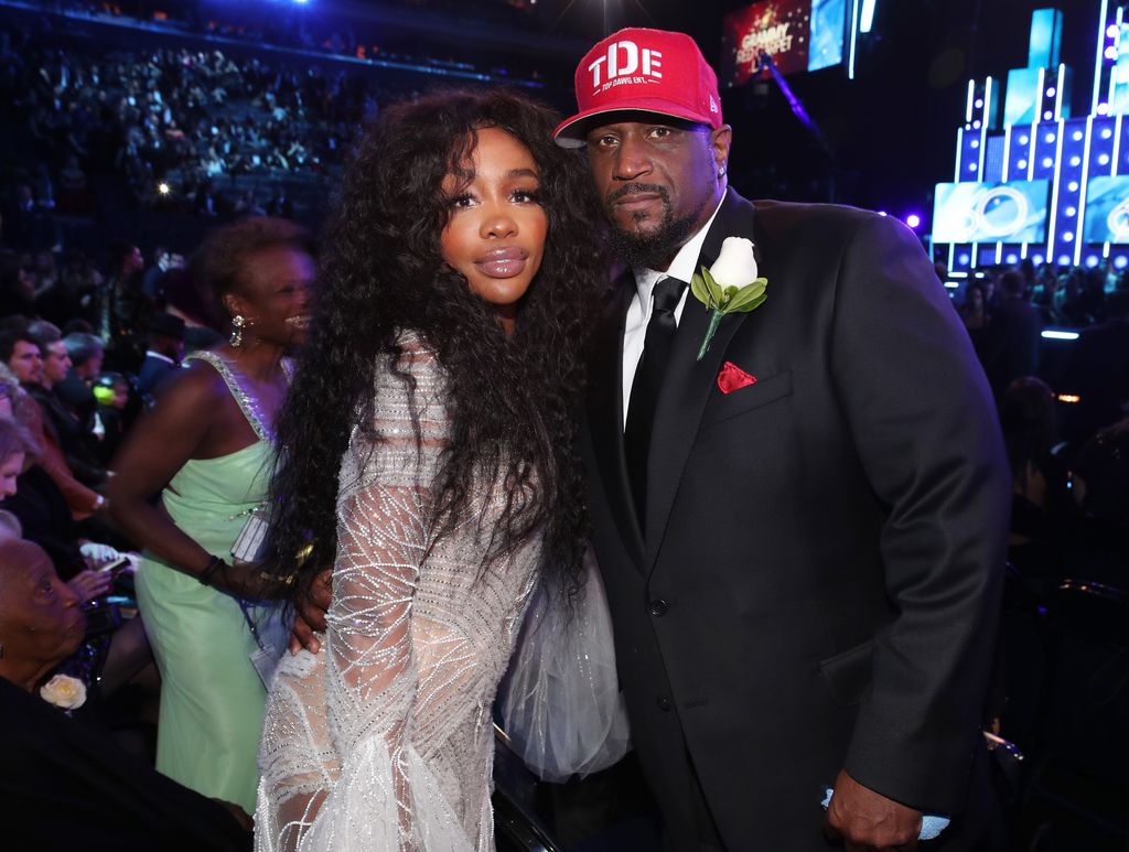 NEW YORK, NY - JANUARY 28: Recording artist SZA and TDE CEO Anthony 'Top Dawg' Tiffith attend the 60th Annual GRAMMY Awards at Madison Square Garden on January 28, 2018 in New York City.  (Photo by Christopher Polk/Getty Images for NARAS)