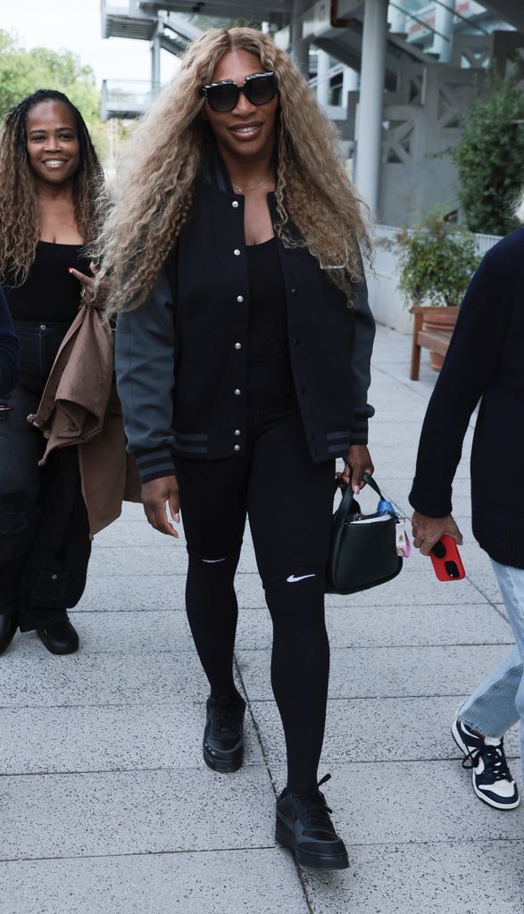 Serena Williams attends the men's tennis final on day nine of the Olympic Games Paris 2024 at Roland-Garros Stadium