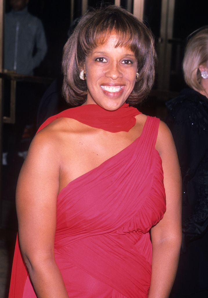 Gayle King in 2001 red dress