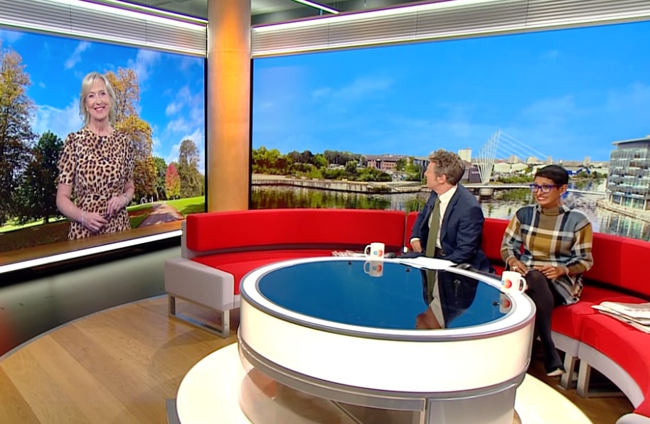 Carol Kirkwood joined in on the funny moment on BBC Breakfast