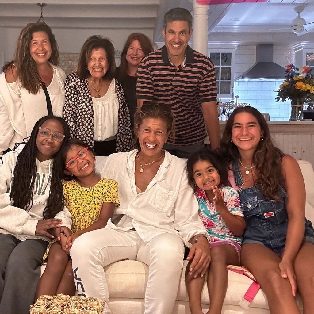 Hoda Kotb with her family, including her brother Adel, on his birthday
