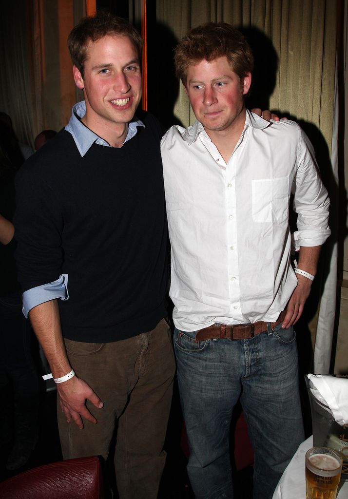 william and harry at party 
