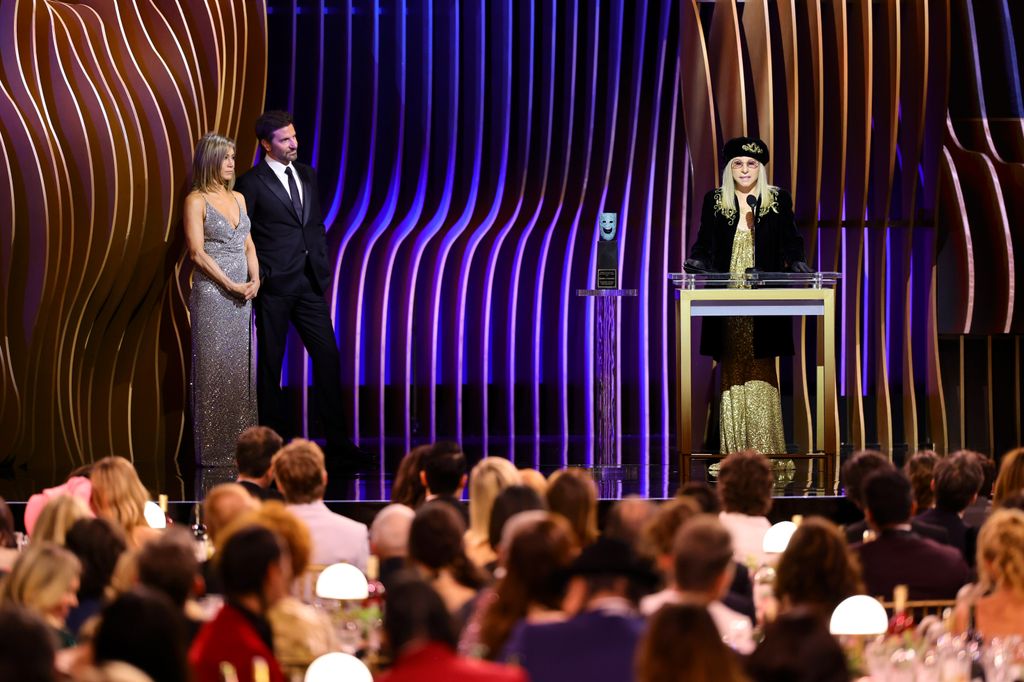 Barbra Streisand accepts the SAG Lifetime Achievement Award onstage during the 30th Annual Screen Actors Guild Awards at Shrine Auditorium and Expo Hall on February 24, 2024 in Los Angeles, California