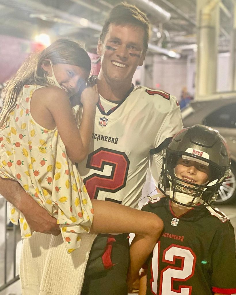 Tom Brady with his children Vivian and Benjamin