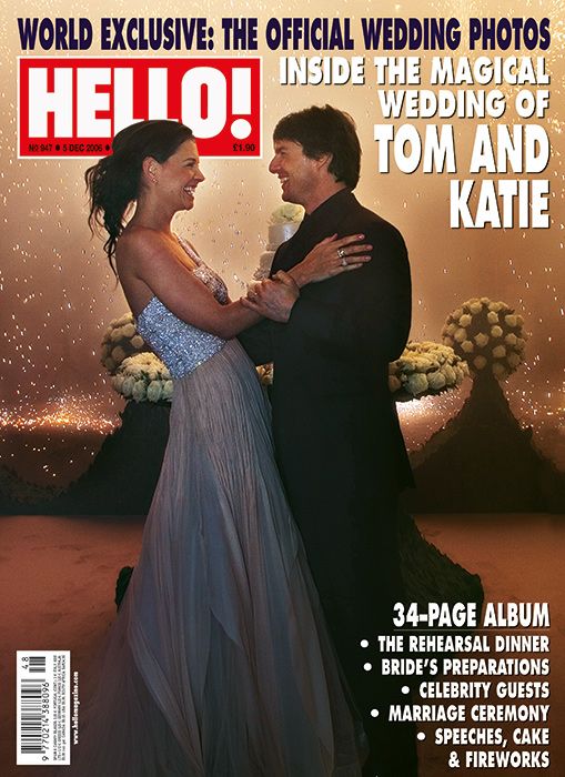 tom cruise and katie holmes wedding cover in hello2
