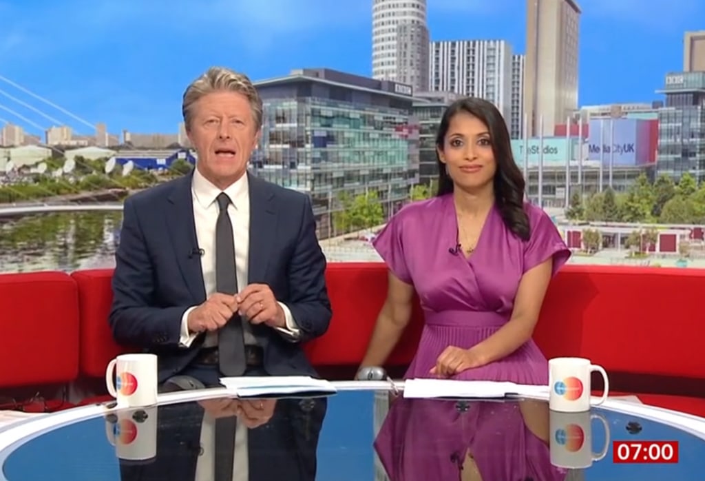 Charlie Stayt and Luxmy Gopal on BBC Breakfast