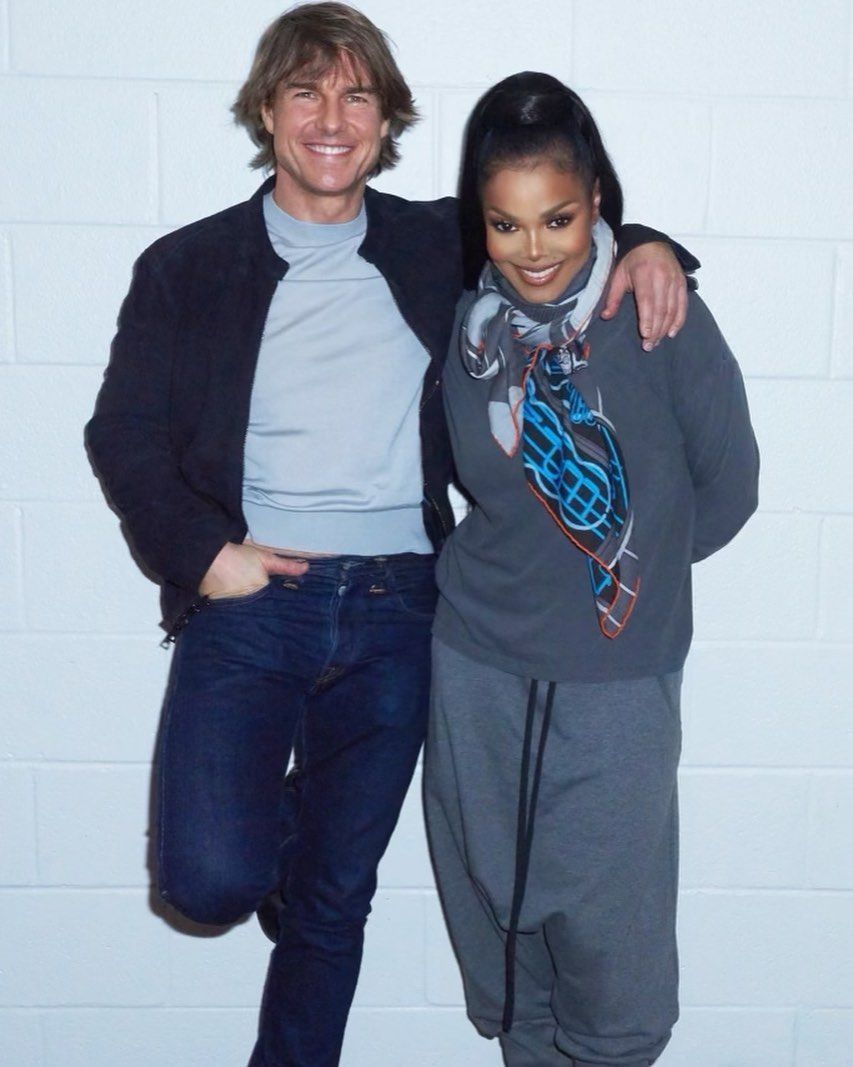 Janet Jackson with Tom Cruise on her "Together Again" Tour