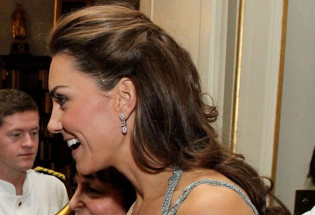 Kate Middleton at an event with her scar visible
