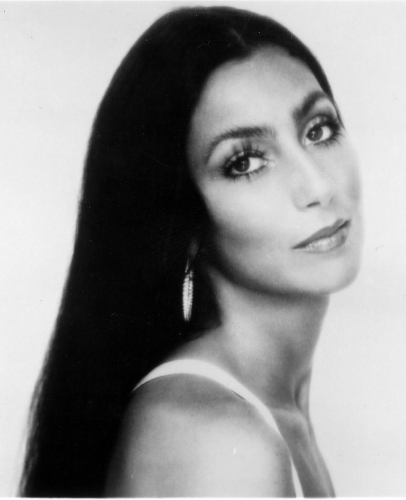 Cher looks gorgeous in this black and white throwback photograph