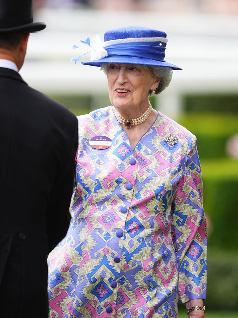 Lady Susan Hussey on day four of Royal Ascot 