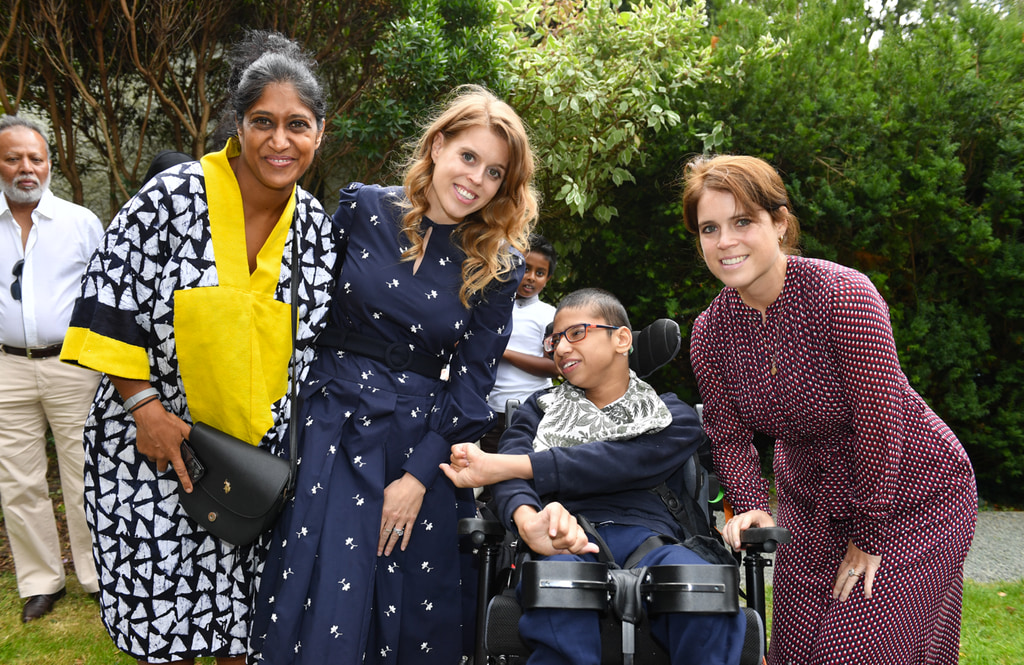 Princesses with Haven House child Massimo Luca and mother Sheema Luca