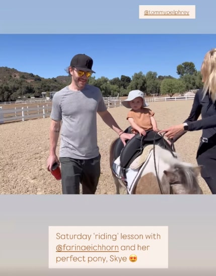 Matilda took the reins during her riding lesson at just 17 months old