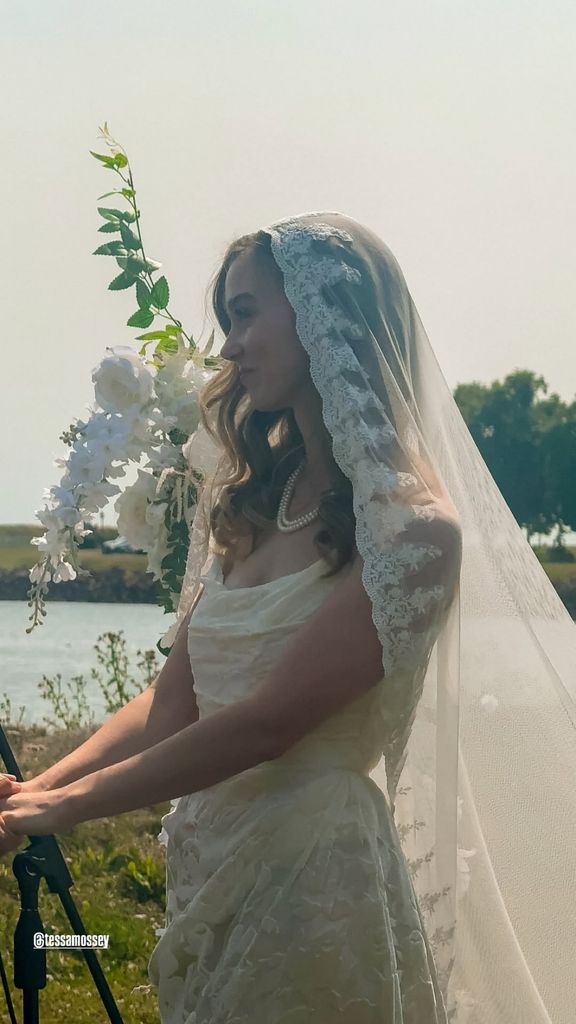 Tessa Mossey on her wedding day 