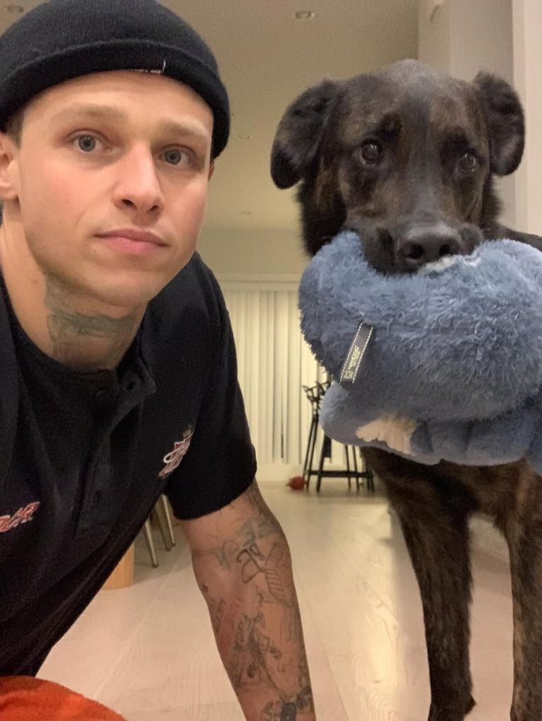 Pictured is Spencer with his dog