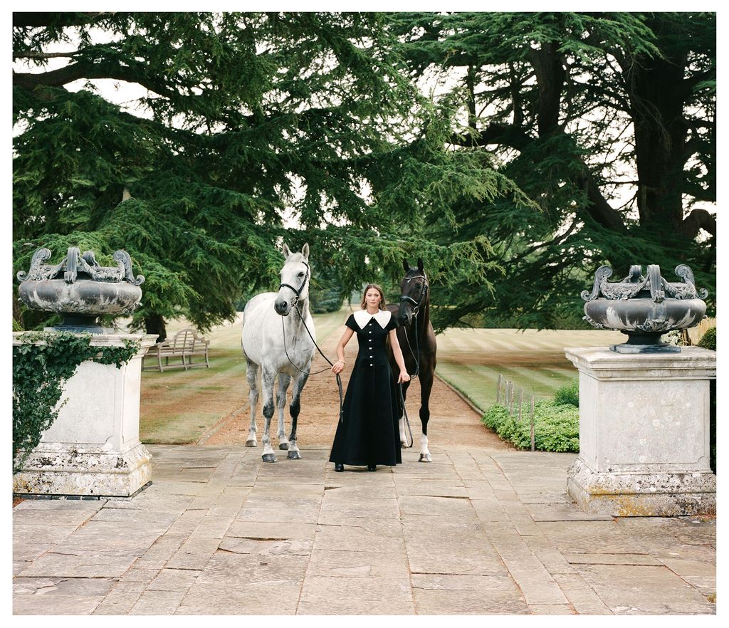Jemima poses with her three-day event horses Malv and Oreo