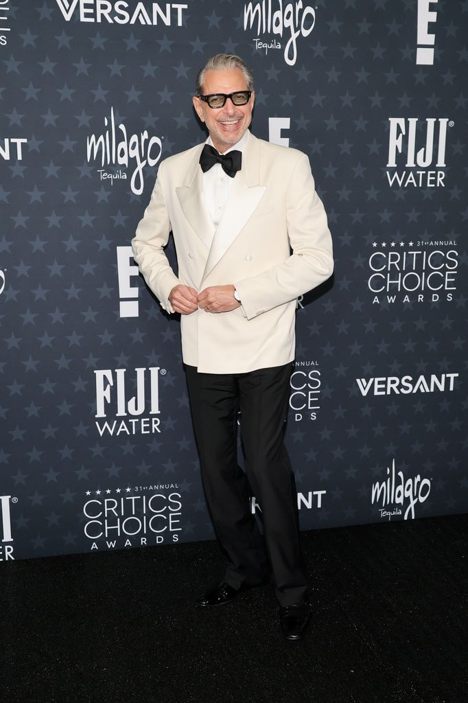 Jeff Goldblum attends the 31st Annual Critics Choice Awards at Barker Hangar on January 04, 2026 in Santa Monica, California