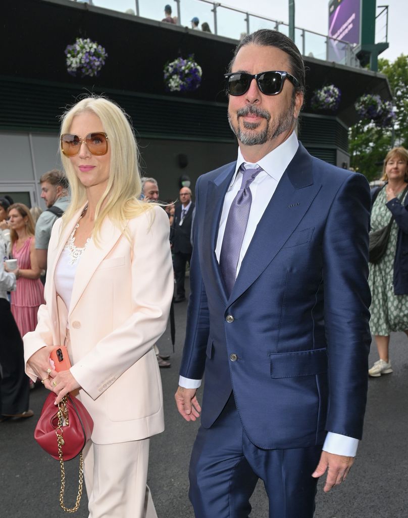 dave grohl and jordyn blum walking at wimbledon 2025