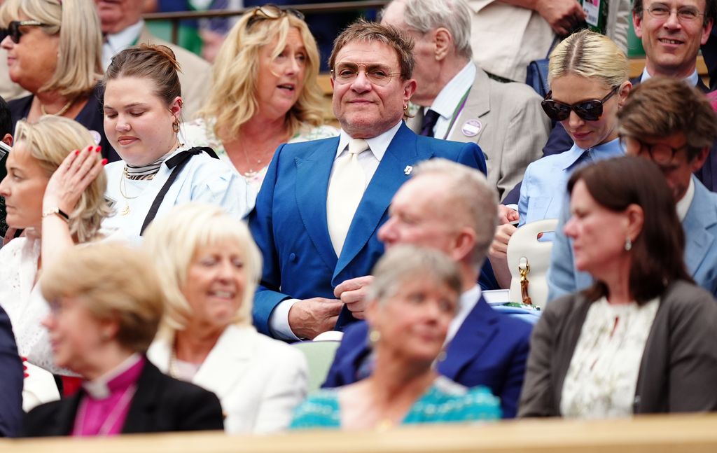 Simon Le Bon in the royal box on day two of the 2024 Wimbledon Championships