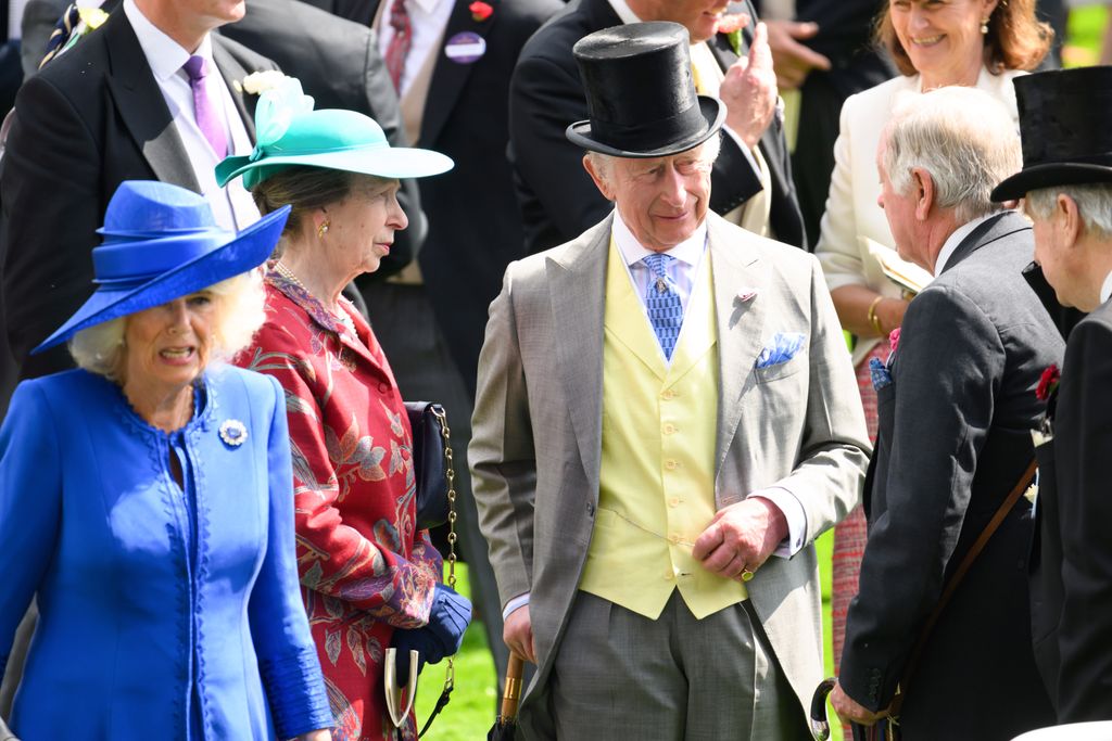 Andrew pictured with King Charles, Princess Anne and Queen Camilla at Royal Ascot in 2024