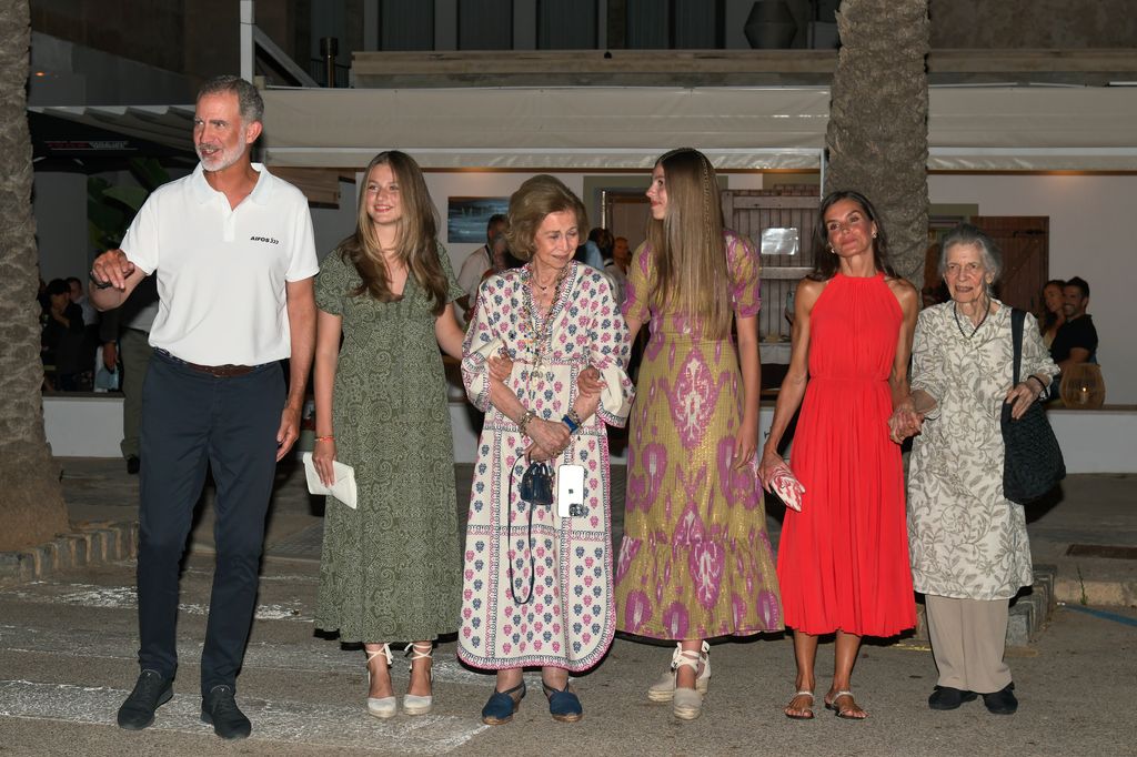 Infanta Sofia of Spain, 16, rocks cutout dress on a night out in ...