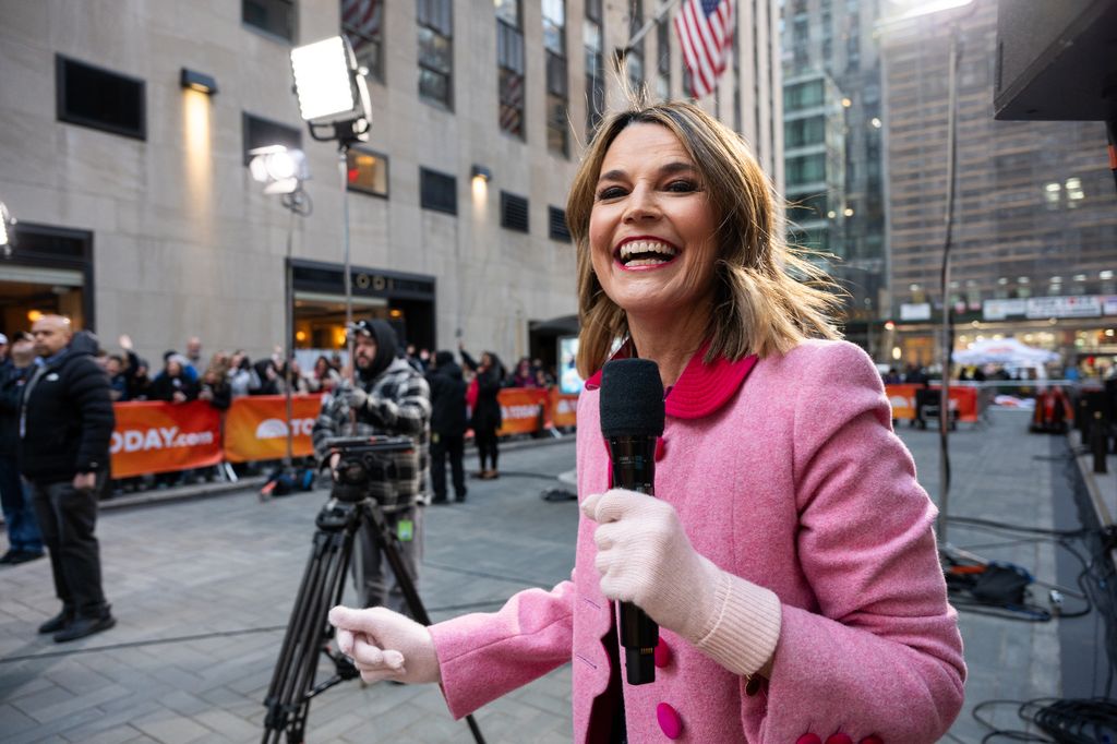 Savannah Guthrie on the Today Show plaza 