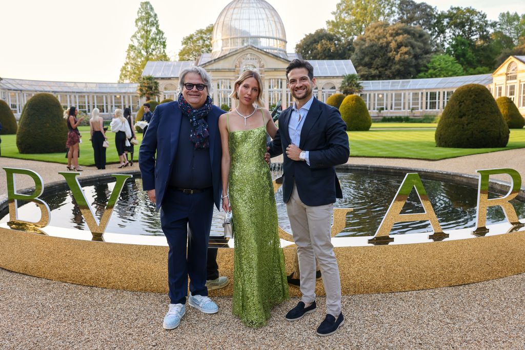 Princess Olympia posed with Jacques Cavallier and Jonathan Brinbaum at the Bulgari Allegra Chill & Sole Cocktail and Dinner Party