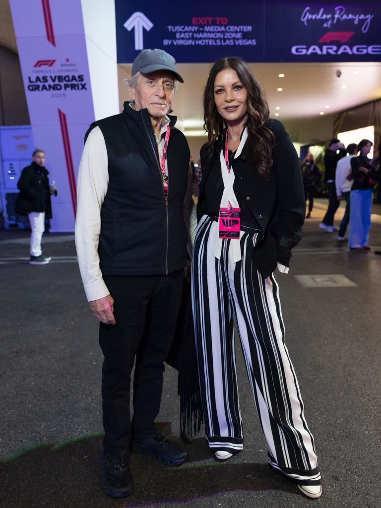 Michael and Catherine during the F1 Grand Prix of Las Vegas at Las Vegas Strip Circuit 