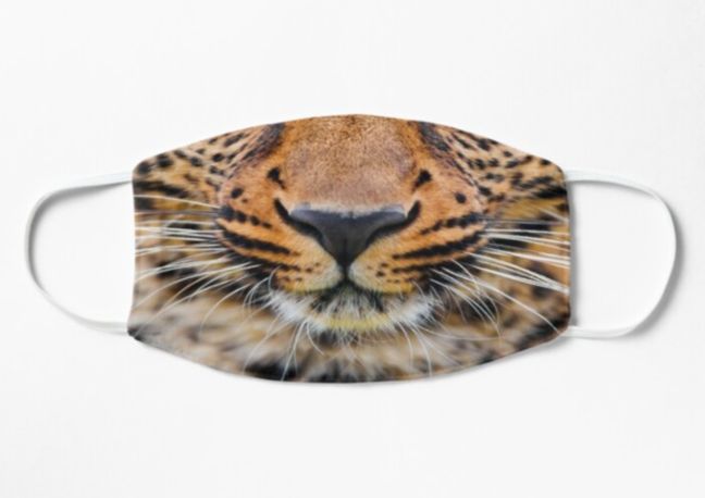 leopard whiskers face mask