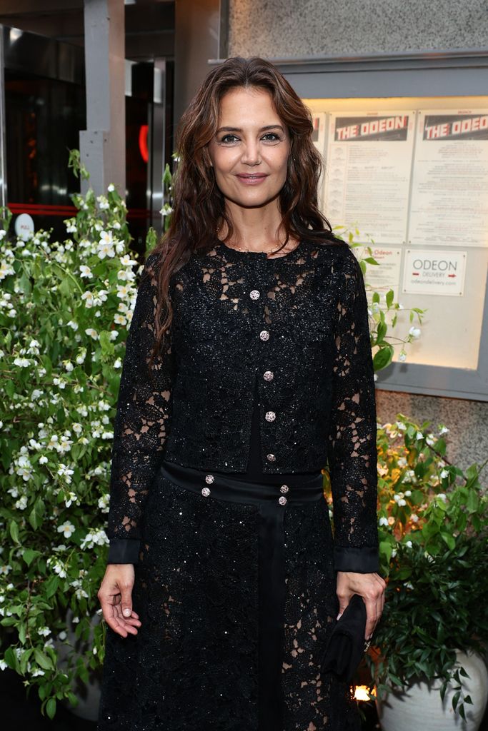  Katie Holmes, wearing CHANEL, attends the CHANEL Tribeca Festival Artists Dinner 