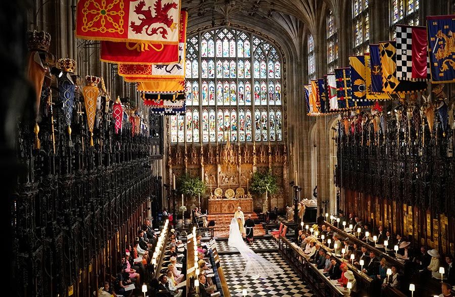 royal wedding inside chapel windsor