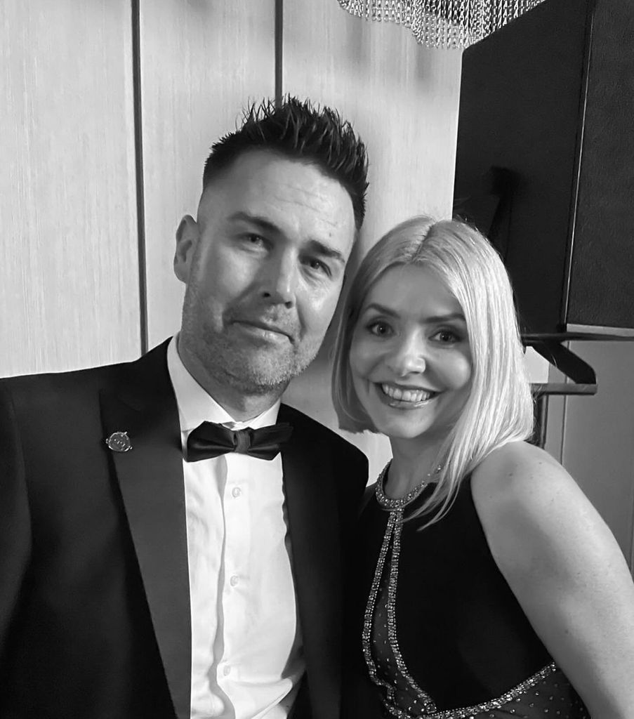 Holly Willoughby black and white photo