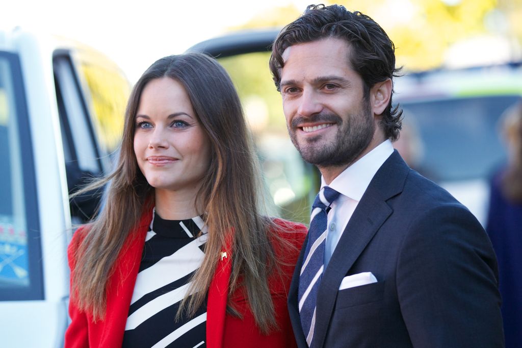 Princess Sofia and Prince Carl Philip  side by side shoulders up