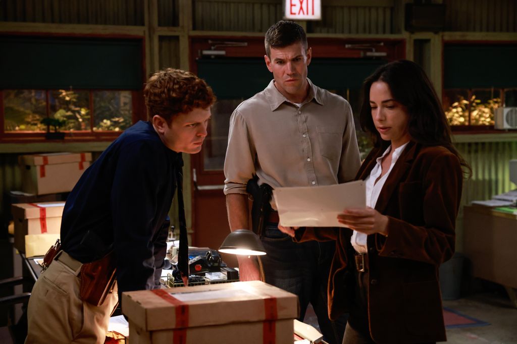 Austin Stowell as Leroy Jethro Gibbs, Caleb Foote as Bernard "Randy" Randolph and Mariel Molino as Lala Dominguez on NCIS: Origins