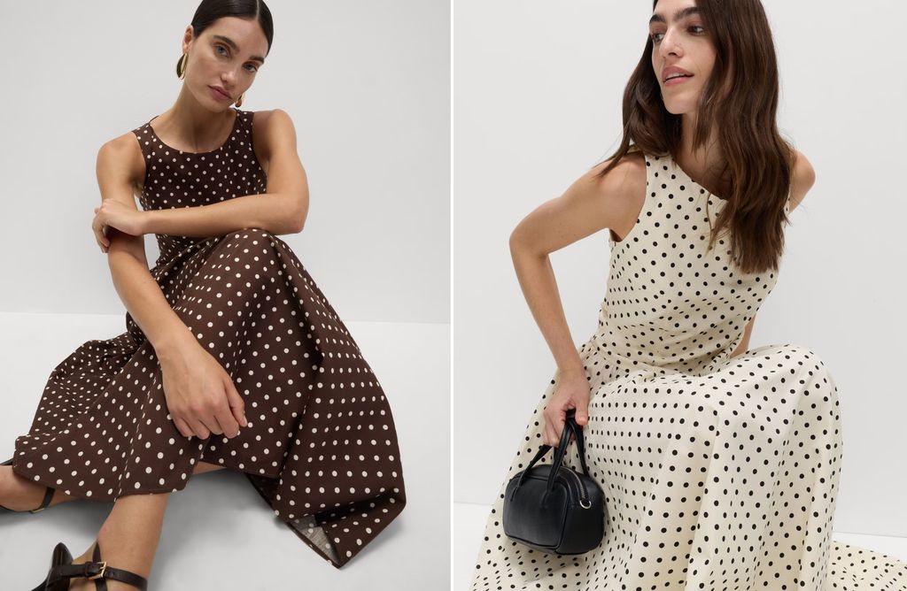 M&S polka dot dress