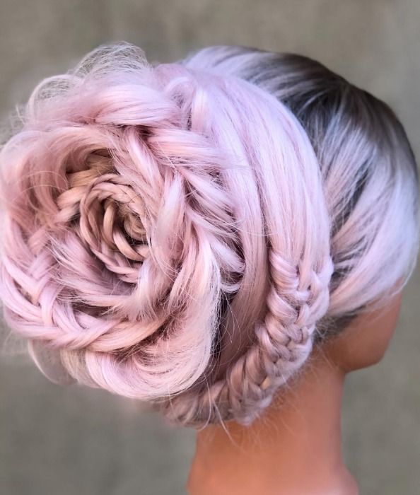 braided rose hair