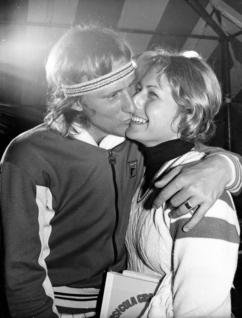 Bjorn Borg and Mariana Simionescu circa 1977