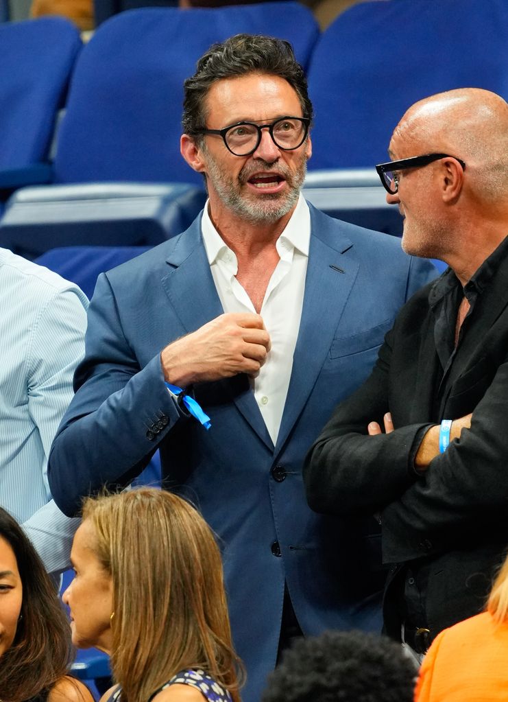 Hugh Jackman attends day 6 of the 2024 US Open Tennis Championships 