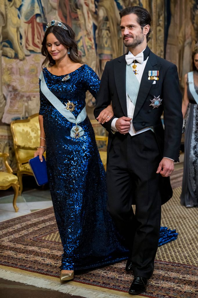 Princess Sofia and Prince Carl Philip in formal dress