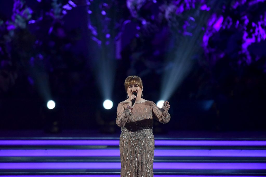 Susan Boyle performs at the Paul VI Hall during Vatican annual Christmas Concert in Vatican City