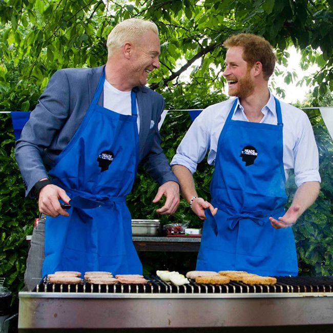 Prince Harry gets in the summer spirit for a charity BBQ