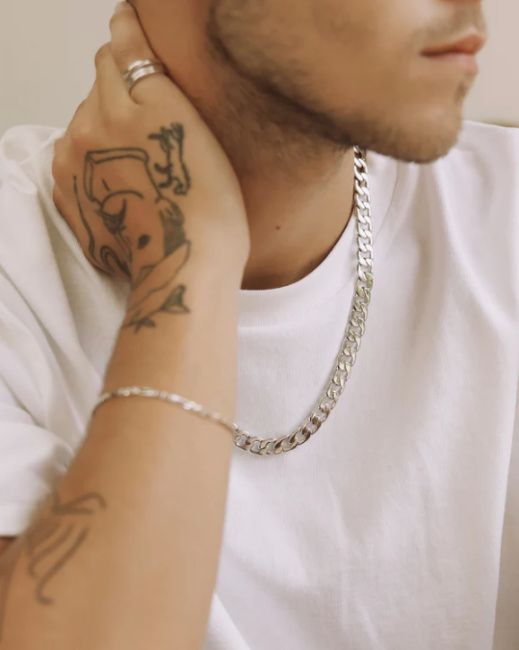 valentines day gifts for him silver chain