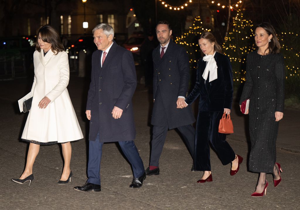 The couple were joined by Carole Middleton, Michael Middleton, and Pippa Middleton for the service