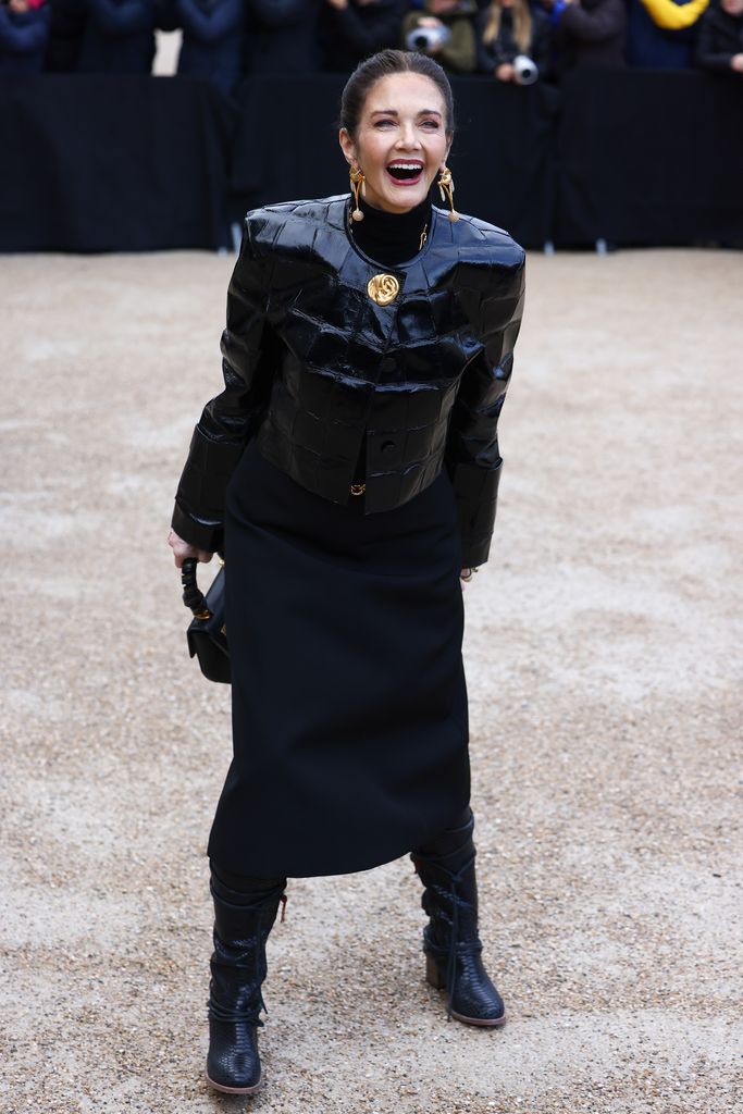 Lynda Carter at the Schiaparelli Haute Couture Spring-Summer 2025 show 