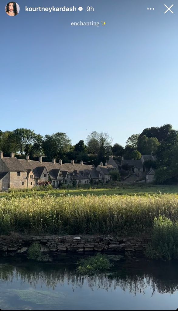 screenshot of the cotswolds village of bibury