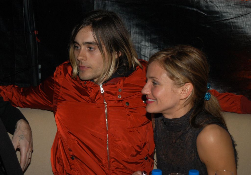 Jared Leto & Cameron Diaz sat next to each other