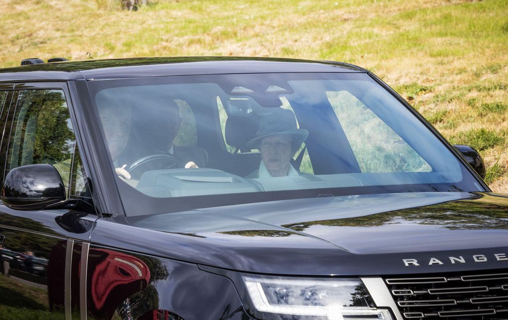 The Princess Royal in black car