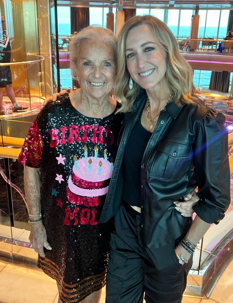 Photo shared by Lara Spencer on Instagram October 2024 featuring her mother Carolyn von Seelen during a cruise getaway to celebrate her birthday