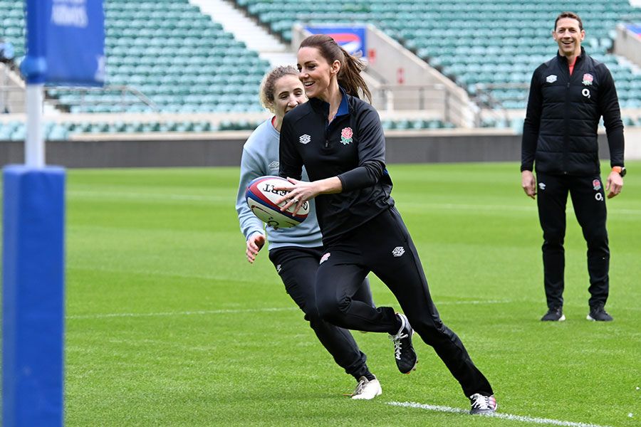 kate middleton rugby training session 1